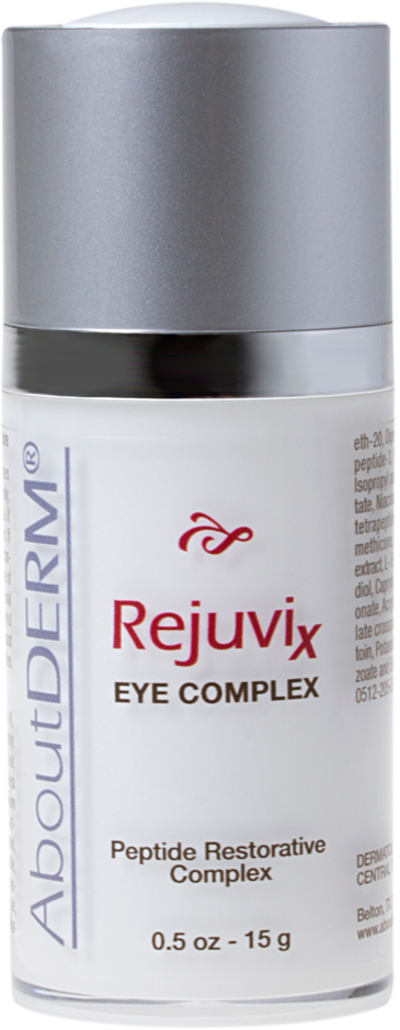 A bottle of eye cream with the words rejuvix on it.