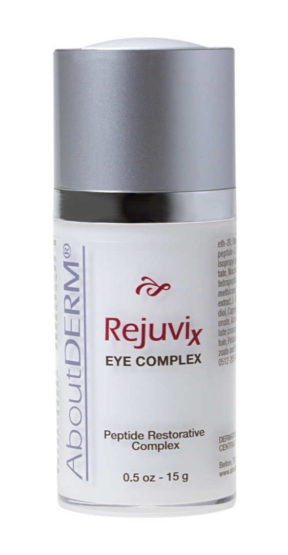 A bottle of eye cream with the word " soulderm rejuvix " on it.