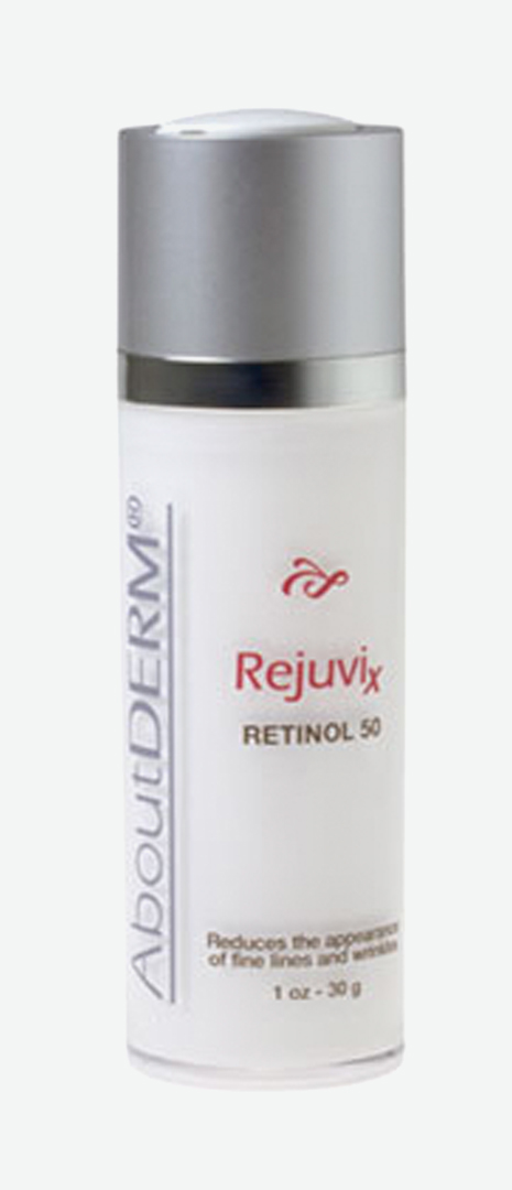 A bottle of rejuvix retinol 3 0 serum.